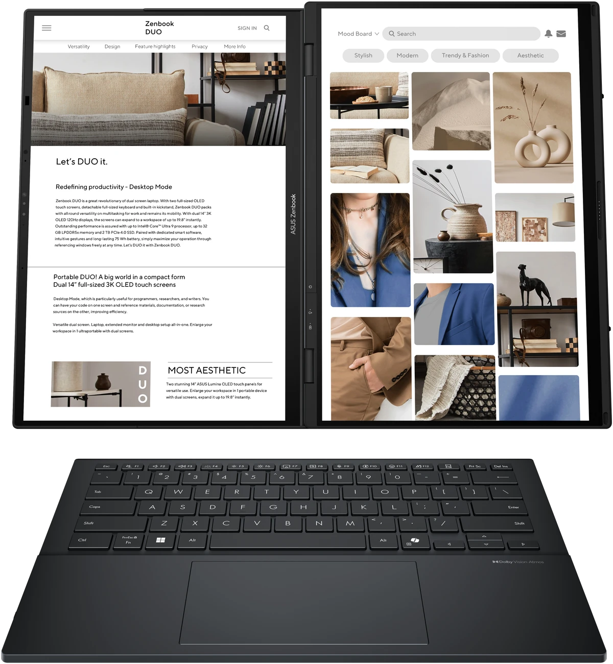ASUS Zenbook DUO (UX8406CA) · Doble pantalla