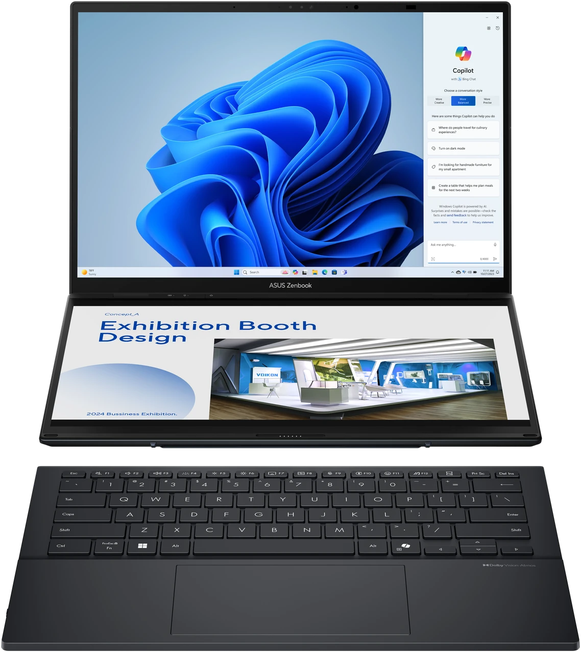 ASUS Zenbook DUO (UX8406CA) · Vista en perspectiva