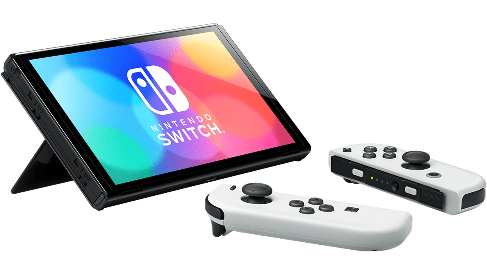 Nintendo Switch OLED blanca · Vista del dispositivo