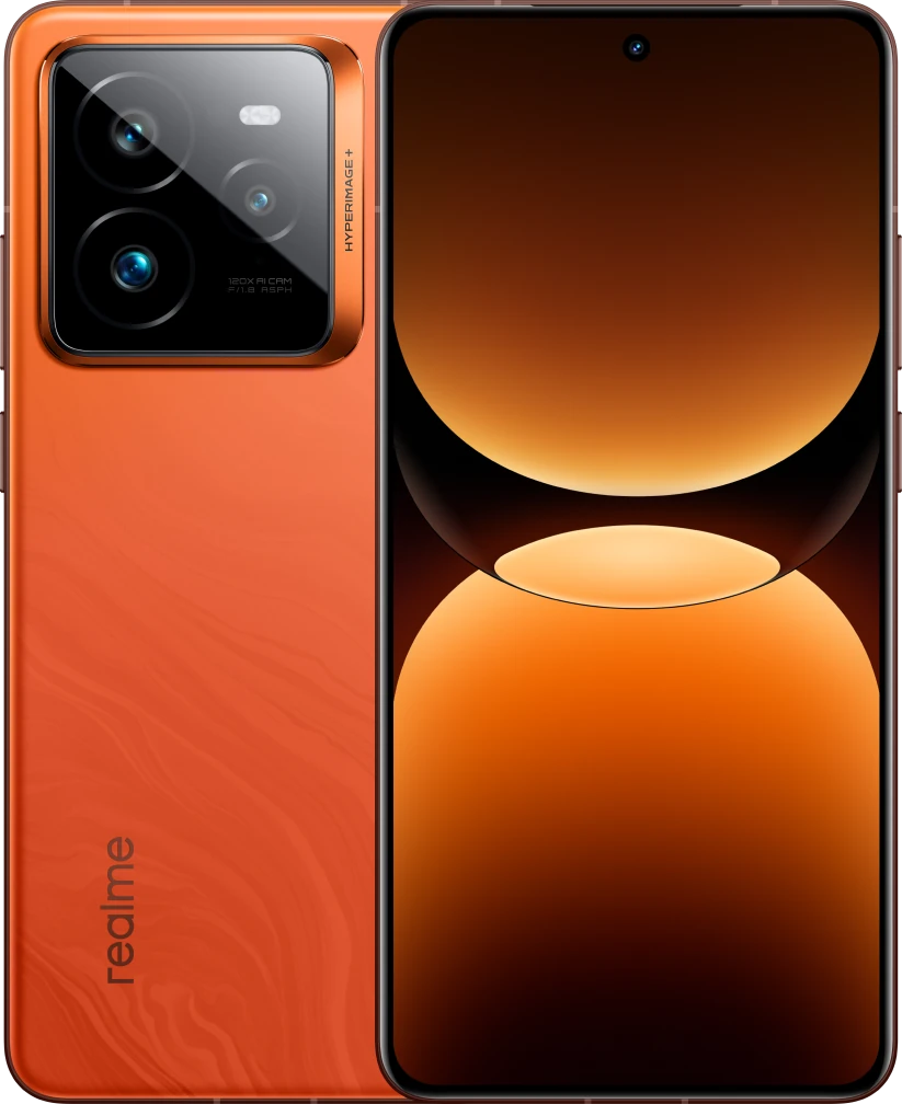 realme GT 7 Pro · Frontal y trasera