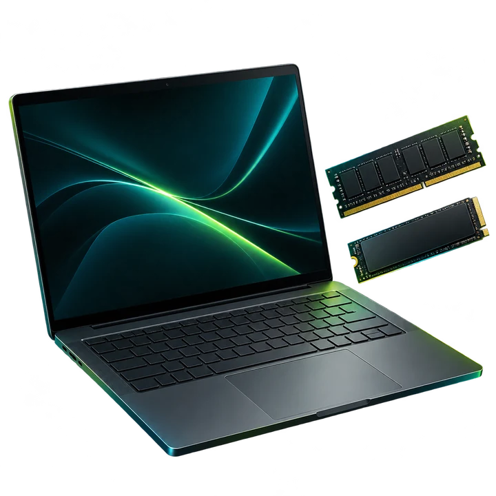 Portátil grafito con memoria RAM y unidad SSD